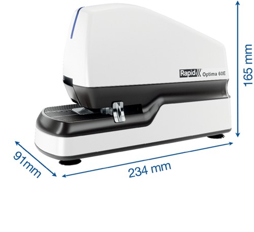 Nietmachine Rapid Optima 60E elektrisch contactloos 60 vel wit/zwart-1