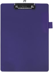 Klembord Quantore A4 staand PVC blauw met 100mm klem + penlus