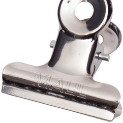 Papierklem MAUL Bulldog 30mm capaciteit 10mm zilver