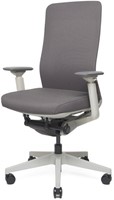 Bureaustoel Design Premium Color - zonder hoofdsteun - frame licht-grijs / stof grijs-blauw