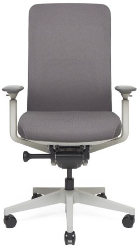 Bureaustoel Design Premium Color - zonder hoofdsteun - frame licht-grijs / stof grijs-blauw-2