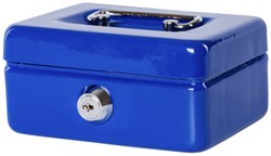 Geldkist MAUL met muntgleuf 125x95x60mm blauw