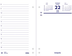 Omlegblok 2026 Brepols 1dag/2pagina's universele ponsing