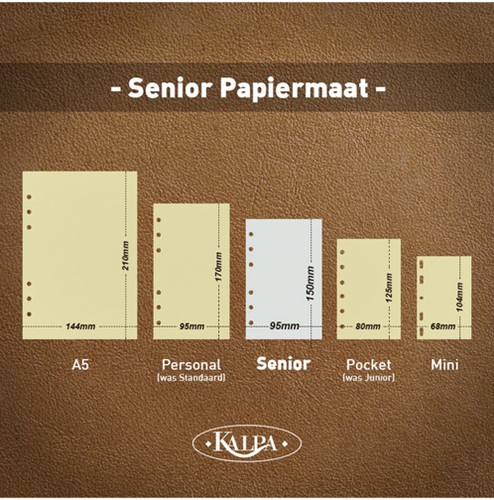 Organizer Kalpa Personal inclusief agenda 2025-2026 7dagen/2pagina's slangenprint bruin-1