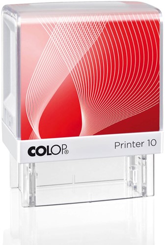 Tekststempel Colop Printer 10 personaliseerbaar rood