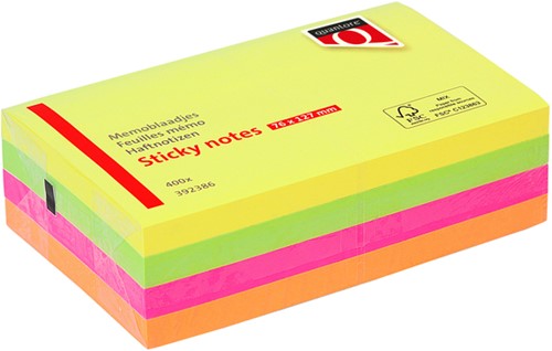 Memoblok Quantore 76x127mm neon assorti 4 kleuren 400 vel-3