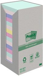 Memoblok 3M Post-it 654 76x76mm recycled rainbow pastel