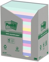Memoblok 3M Post-it 655 76x127mm recycled rainbow pastel