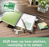 Memoblok Post-it 655-RPT 76x127mm recycled rainbow pastel 16 stuks-1