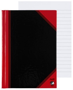 Notitieboek Bantex  zwart/rood A6 lijn 70gr 96vel-1
