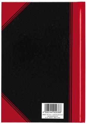Notitieboek Bantex zwart/rood A5 lijn 70gr 96vel-1