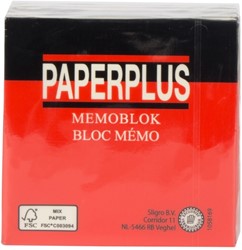 Memoblok Paperplus 75x75mm geel