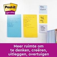 Memoblok Post-it 4690 Super Sticky 101x152mm Cosmic 3 stuks-2