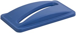 Deksel Rubbermaid Slim Jim Vented inwerpopening voor papier blauw