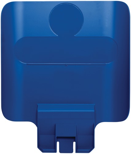 Paneel Rubbermaid Slim Jim Recyclestation voor label blauw