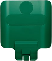 Paneel Rubbermaid Slim Jim Recyclestation voor label groen