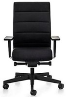 Bureaustoel Interstuhl Champ-Light zitting en rug in zwarte Era stof-2