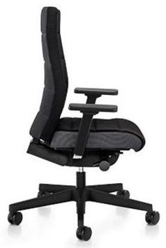 Bureaustoel Interstuhl Champ-Light zitting en rug in zwarte Era stof-3
