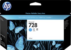 Inktcartridge HP F9J67A 728 blauw