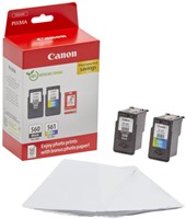 Inktcartridge Canon PG-560 CL-561 zw + kl + papier-3