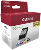 Inktcartridge Canon CLI-581 zwart + 3 kleuren-2