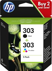 Inktcartridge HP 3YM92AE 303 zwart + kleur