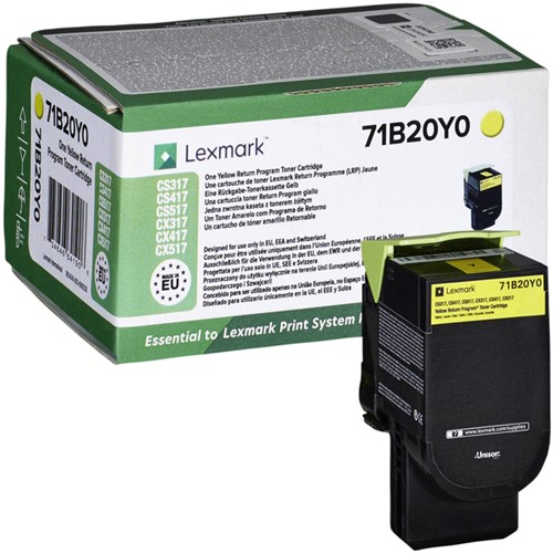 Tonercartridge Lexmark 71B20Y0 geel