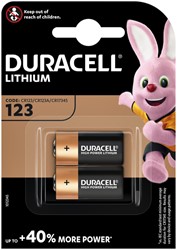 Batterij Duracell 2xCR123 high power lithium