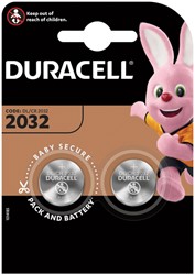 Batterij Duracell knoopcel 2xCR2032 lithium Ø20mm 3V-180mAh