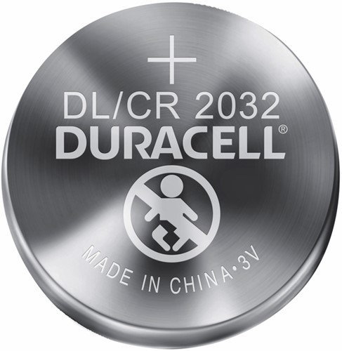 Batterij Duracell knoopcel 2xCR2032 lithium Ø20mm 3V-180mAh-2