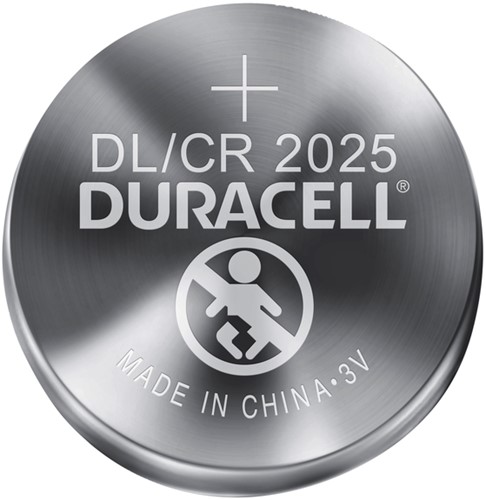 Batterij Duracell knoopcel 2xCR2025 lithium Ø20mm 3V-170mAh-2