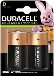 Batterij oplaadbaar Duracell 2xD 3000mAh Plus