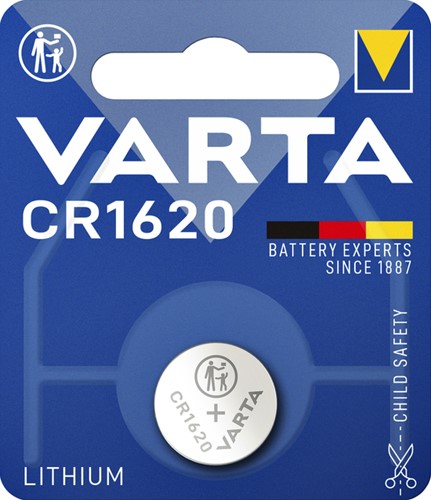 Batterij Varta knoopcel CR1620 lithium blister à 1stuk