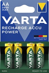 Batterij oplaadbaar Varta 4xAA 2600mAh ready2use