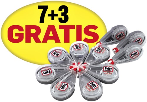 Correctieroller Pritt mini flex 4.2mmx7m valuepack à 7+3 gratis-2