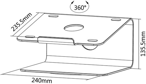 Laptopstandaard Neomounts NSLS050 zilver-2