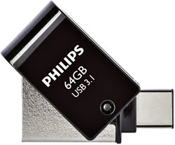 USB-stick 3.1 Philips USB-C 2-in-1 midnight black 64GB