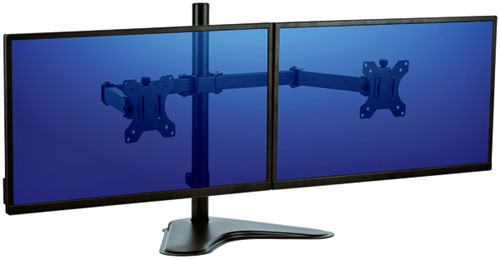 Monitorarm Fellowes Seasa dubbel horizontaal vrijstaand zwart-2