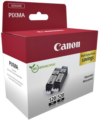 Inktcartridge Canon PGI-520 zwart 2x-2