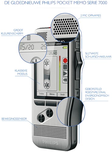 Dicteerapparaat Philips PocketMemo DPM7200-3