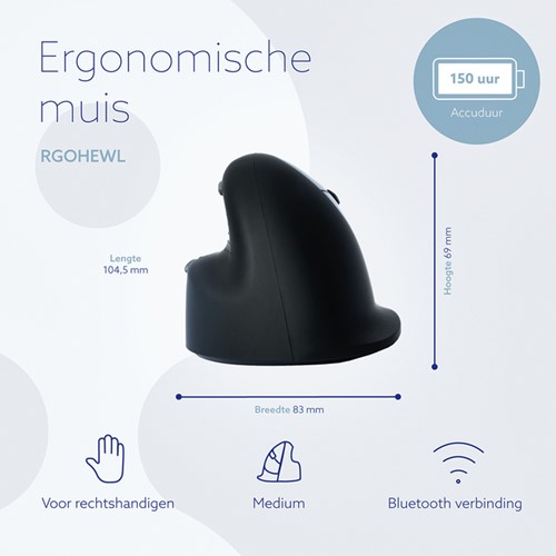 Muis R-Go HE Break draadloos medium rechts-1