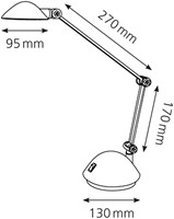 Bureaulamp Hansa led Space zilver-2