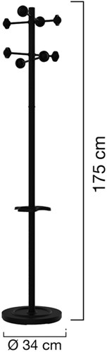 Kapstok Unilux Accueil staand zwart-2