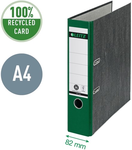 Ordner Leitz 1080 180° 80mm karton A4 groen-3