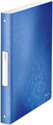 Ringband Leitz WOW A4 4-rings O-mech 25mm PP blauw