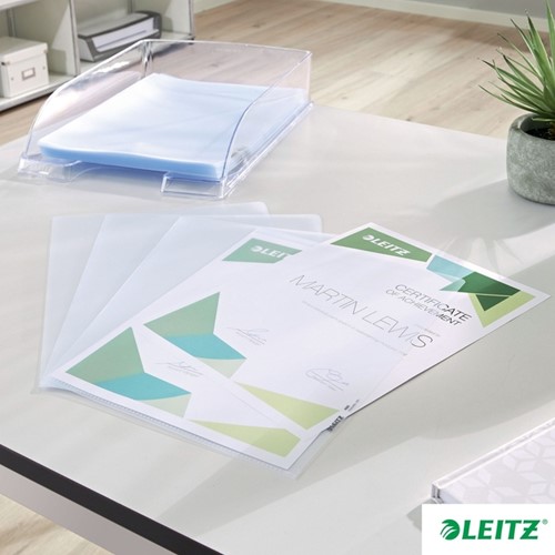 Insteekmap L-model Leitz Premium copy safe 0.17mm PP A4 transparant 100 stuks-2