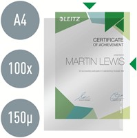 Insteekmap L-model Leitz Premium copy safe 0.15mm PVC A4 glashelder 100 stuks-1
