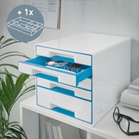 Ladenblok Leitz WOW 5 laden wit/blauw-3