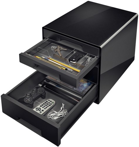 Ladenblok Leitz WOW CUBE A4 maxi 4 laden zwart-1