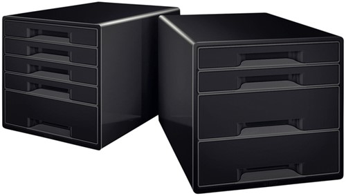 Ladenblok Leitz Wow Cube A4 maxi 4 laden zwart-2